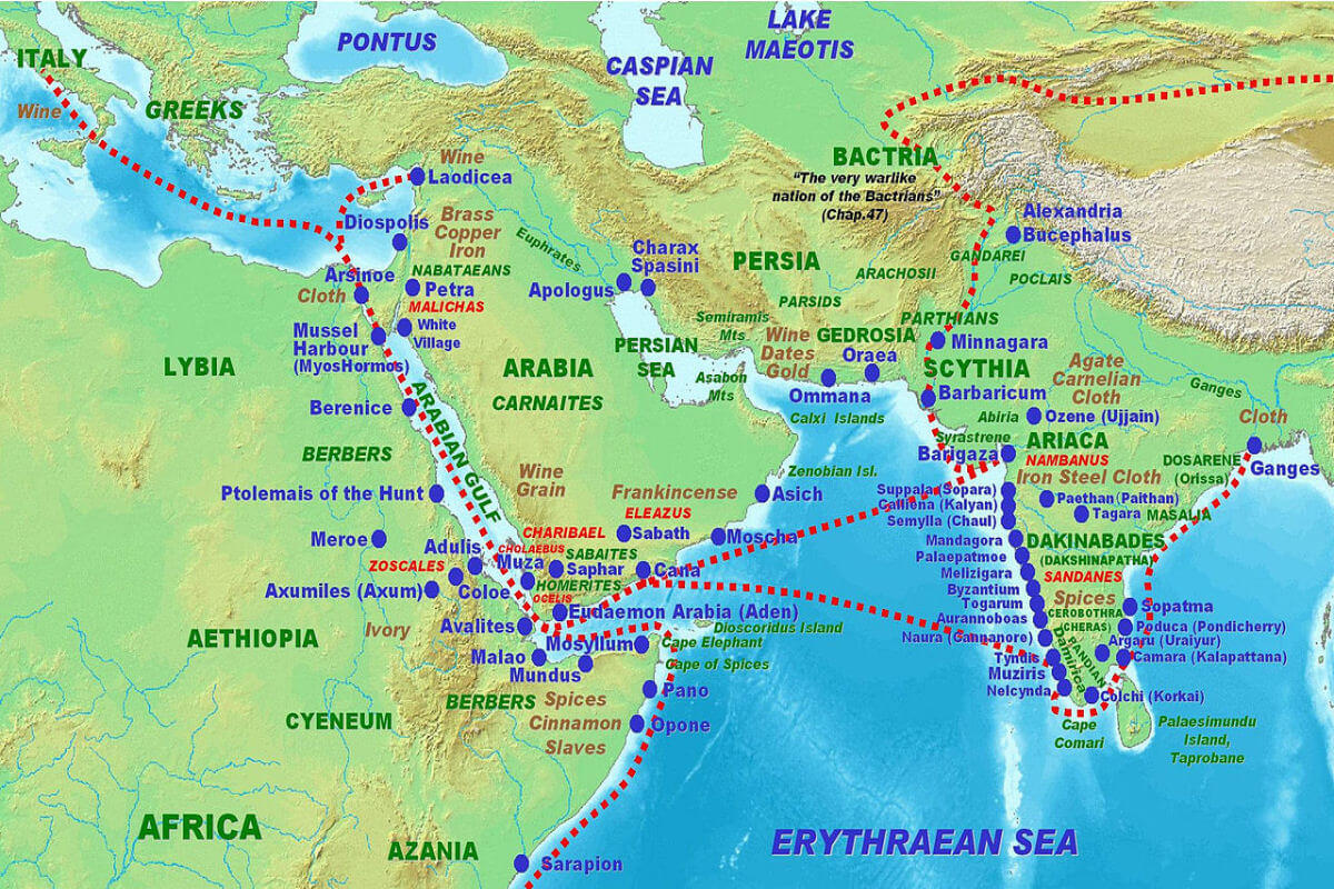 Roman trade in the subcontinent according to the Periplus Maris Erythraei, 1st century AD