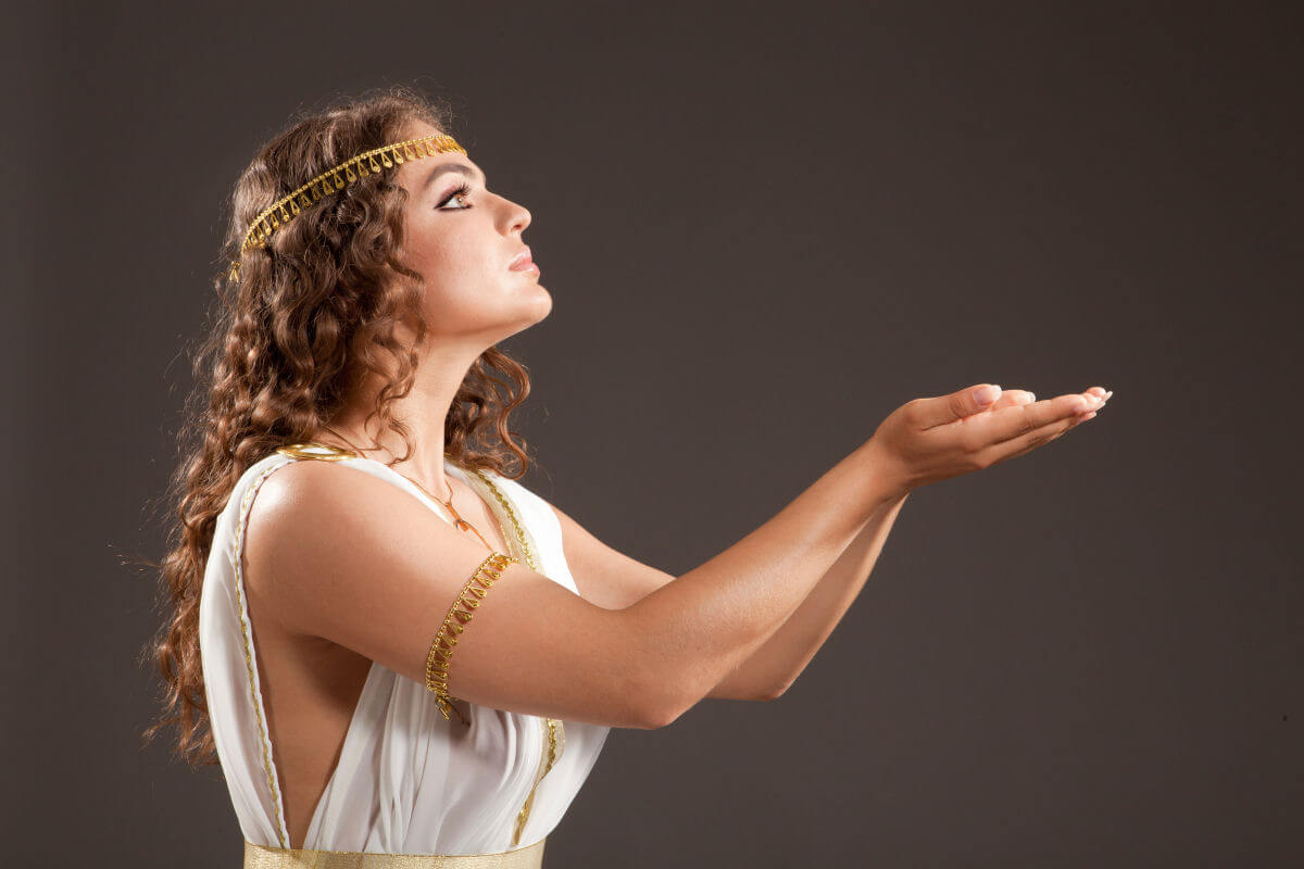 Ancient female offering up a prayer