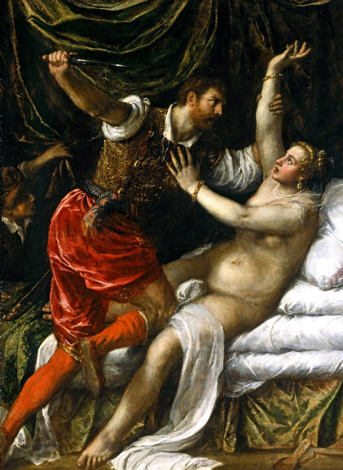 Tarquinius and Lucretia by Titian (1571), a depiction of the rape of Lucretia by Sextus Tarquinius