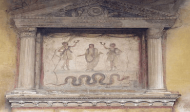 Many Roman people worshipped at shrines in their houses