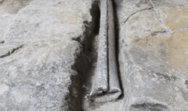 A Roman lead pipe