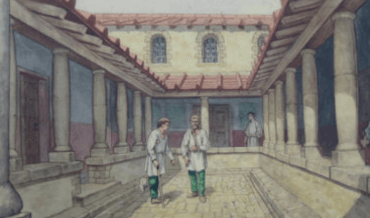 An illustration of a Roman hospital