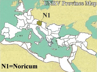 A map of the Roman province of Noricum