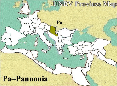 A map of the Roman province of Pannonia