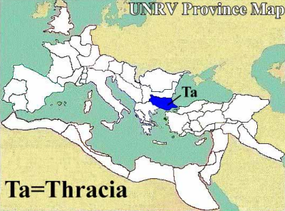 A map of the Roman province of Thracia