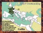 Ancient Roman Empire Map - Gallia