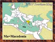 Ancient Roman Empire Map - Macedonia