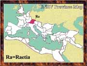 Ancient Roman Empire Map - Raetia