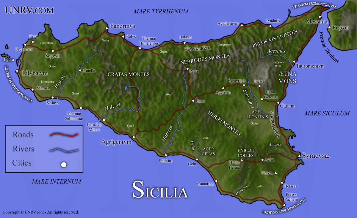 Map of Sicilia