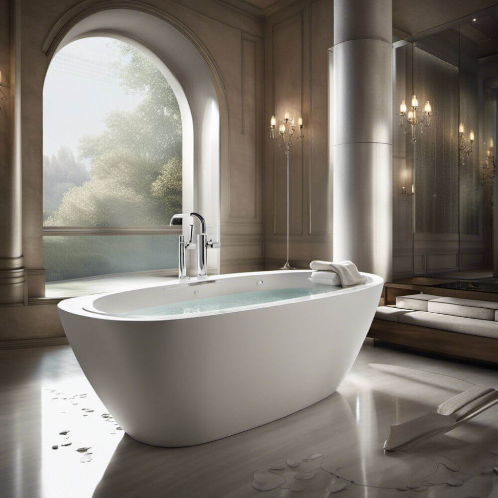 A modern Roman bath tub