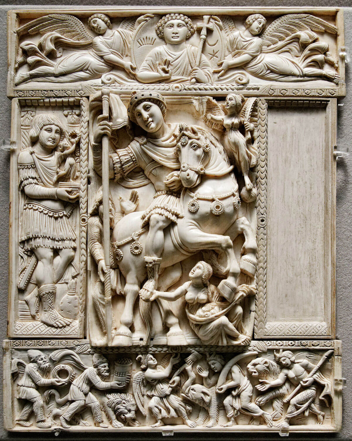 The Barberini ivory diptych, now housed in the Louvre, Paris, France
