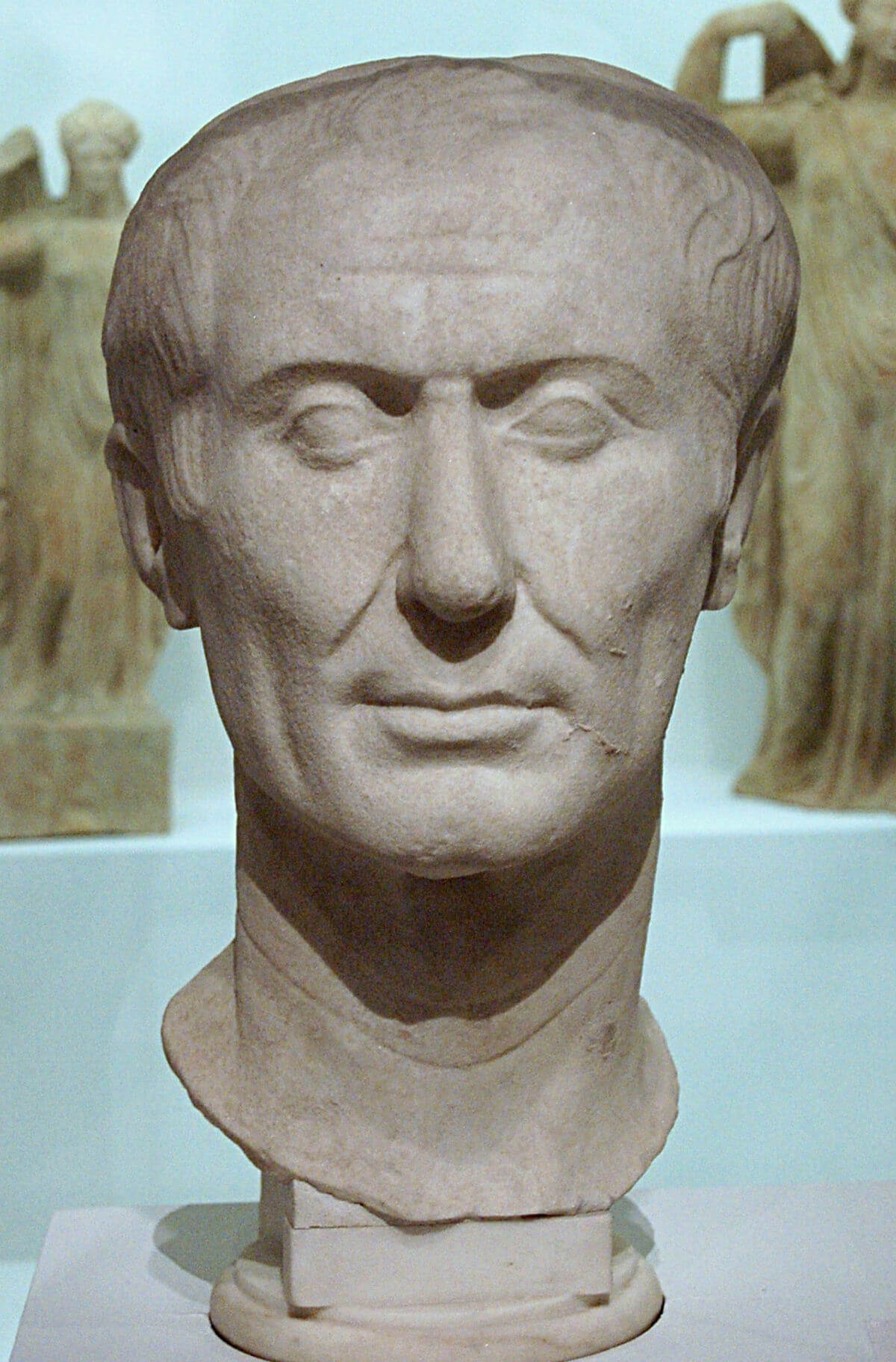 Bust of Julius Caesar (Tusculum portrait, Museo di Antichità, Turin). This marble bust is believed to be the only surviving portrait of Caesar carved during his lifetime