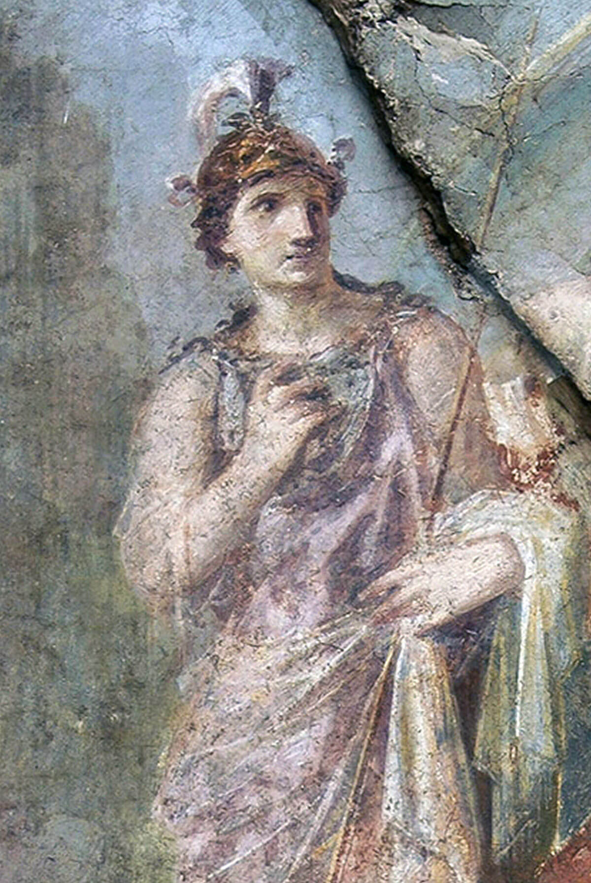 A fresco of Minerva found in Herculaneum