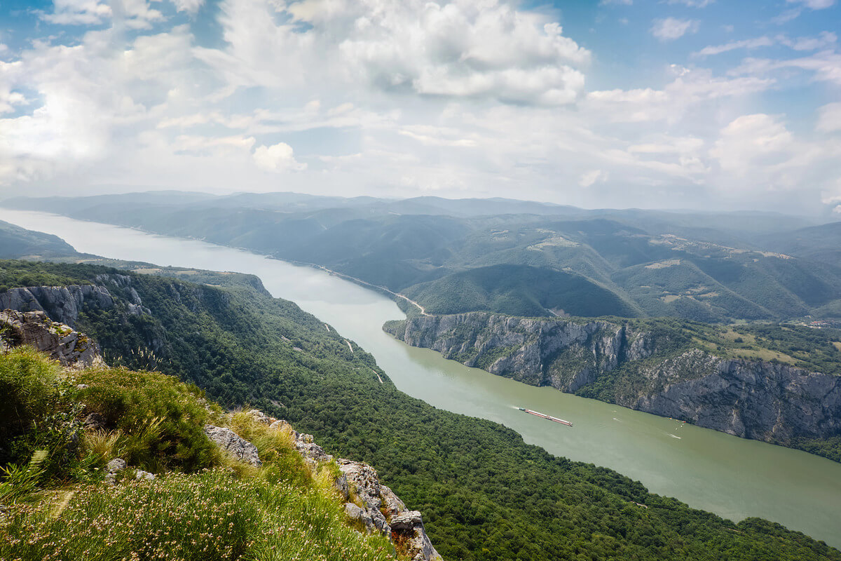 The Iron Gate Gorge of the Danube River