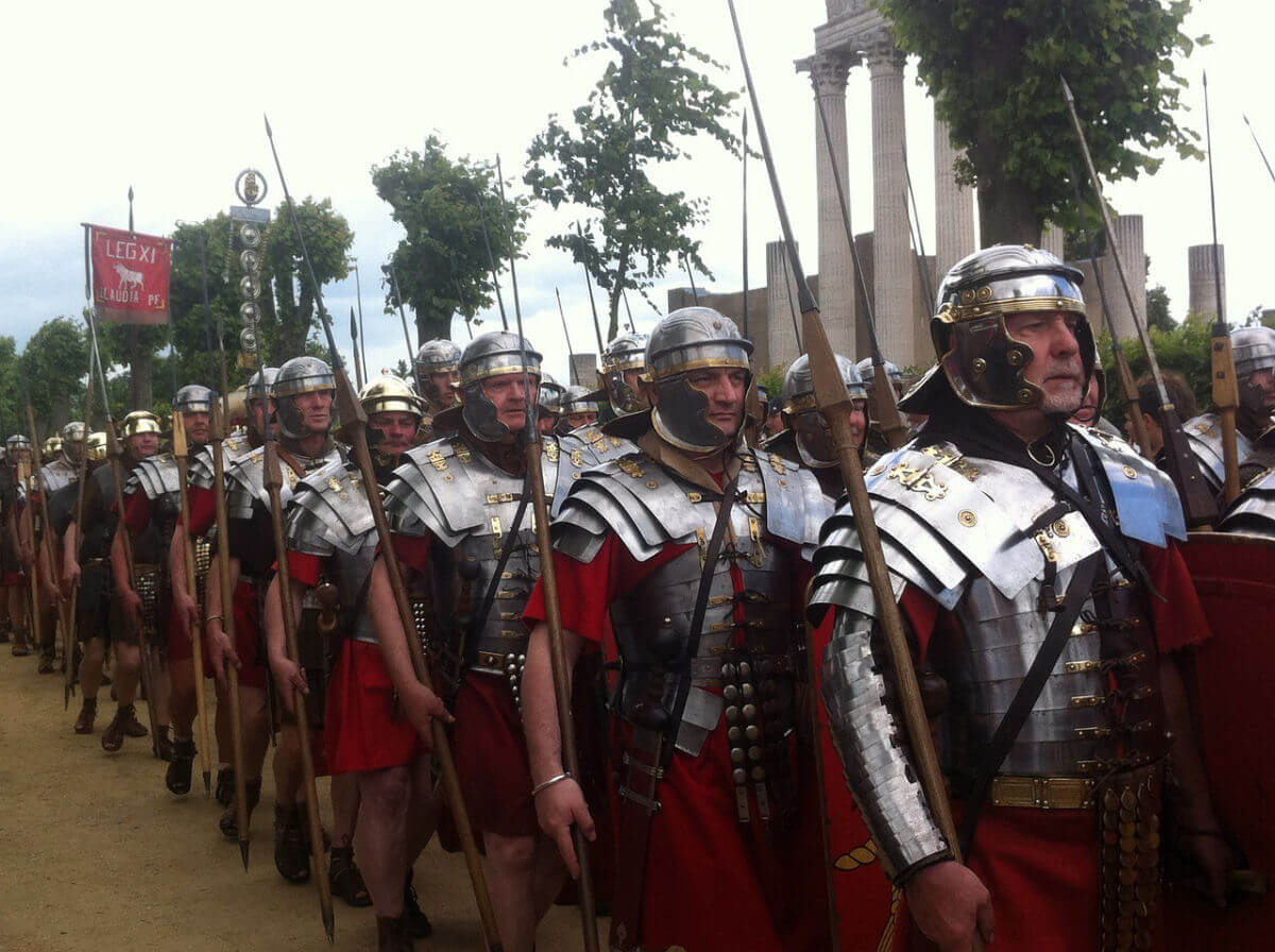 A Roman legion on the march
