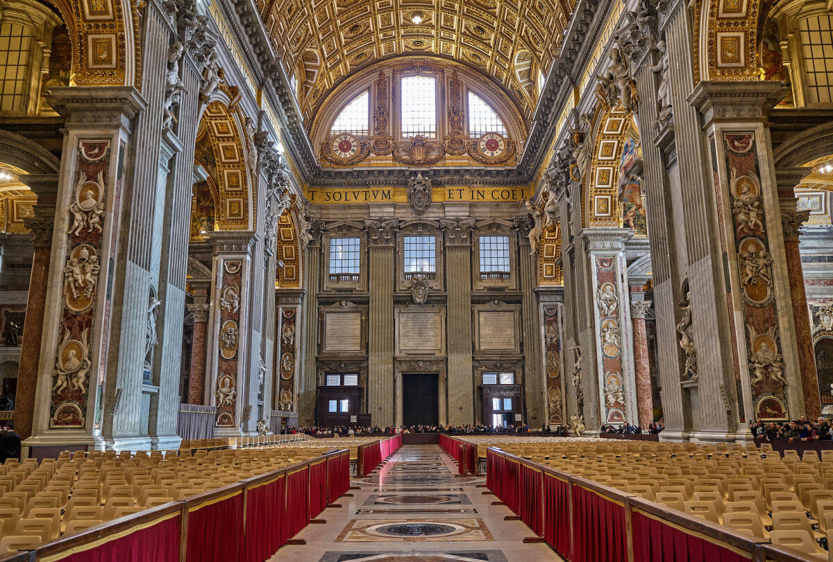 The beautiful interior of St. Peter's Basilica