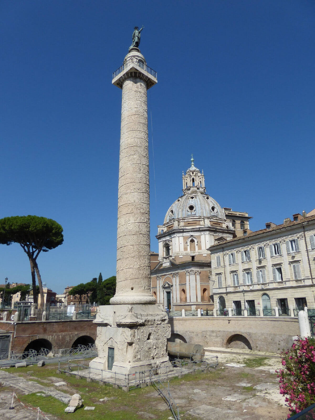 Trajan's Column in the Roman Forum in Rome, Italy