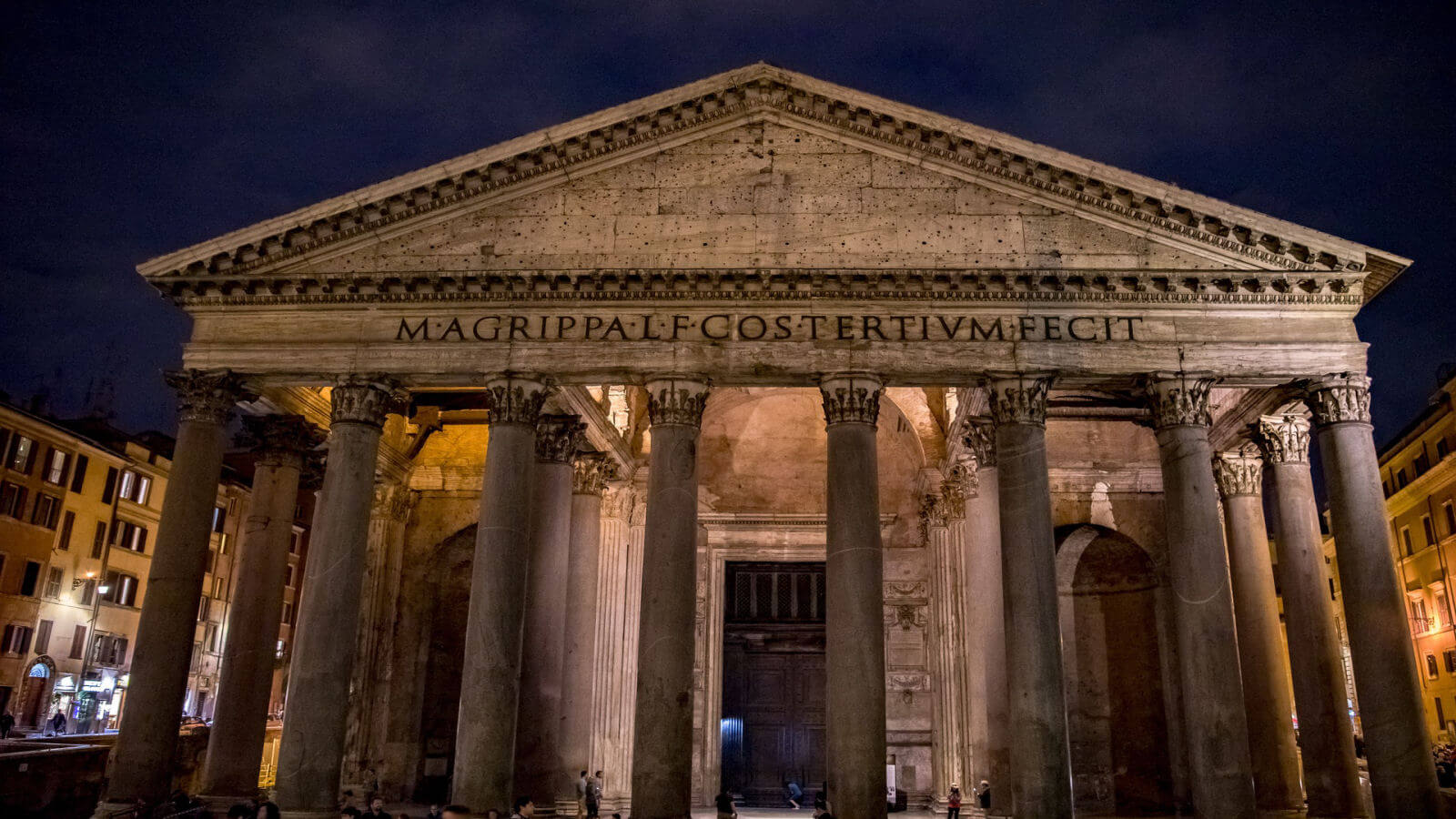 The Pantheon in the city of Rome, Italy