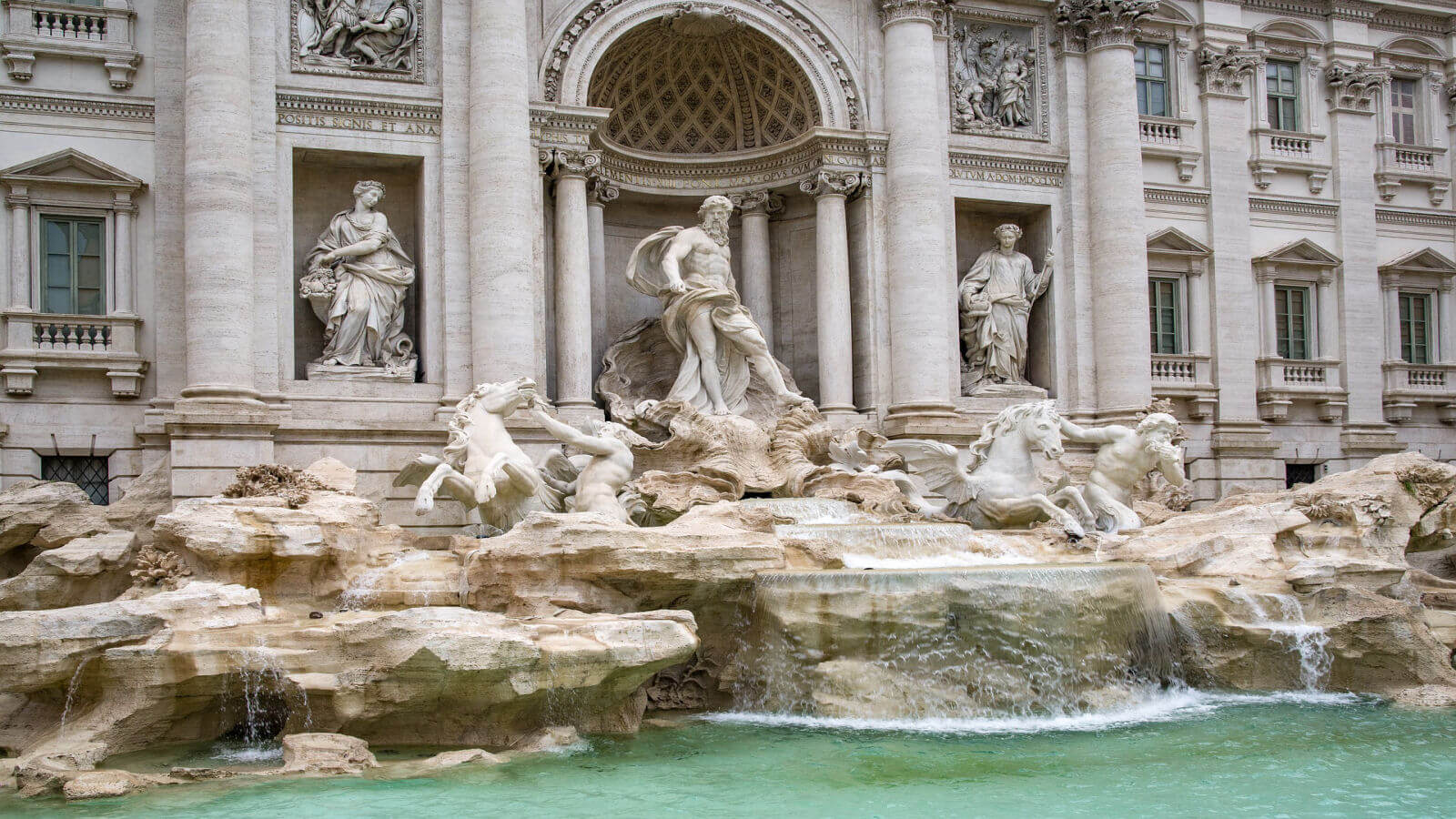 The Trevi Fountain in Rome, Italy