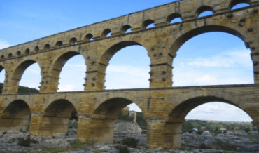 A Roman aqueduct