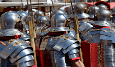 Roman Legionary soldiers marching