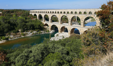 The Pont du Gard aqueduct in southern France
