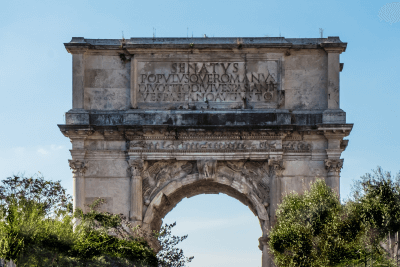 The Arch of Titus in Rome, Italy