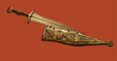 A Roman pugio short dagger weapon