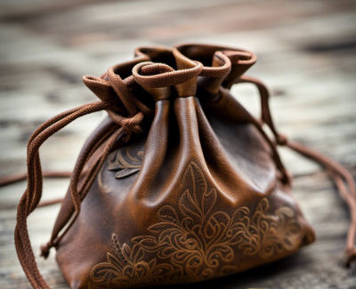 A leather coin purse