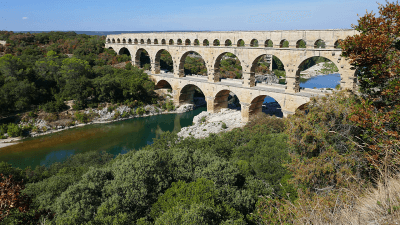 The Pont du Gard aqueduct and bridge