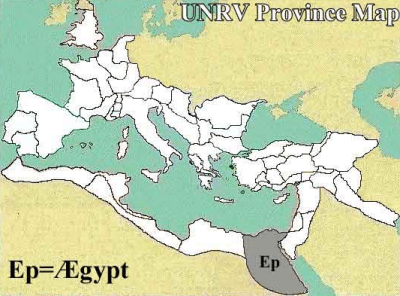 A map of the Roman province of Aegyptus (modern day Egypt)