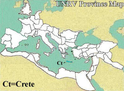 A map of the Roman province of Crete