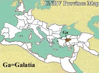 A map of the Roman province of Galatia