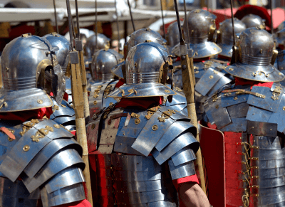 Roman legionary soldiers