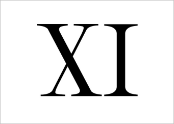 Number eleven in Roman numerals