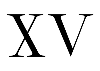 Number fifteen in Roman numerals