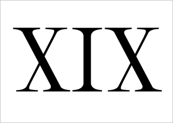 Number nineteen in Roman numerals