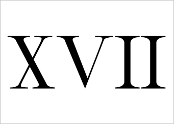 Number seventeen in Roman numerals