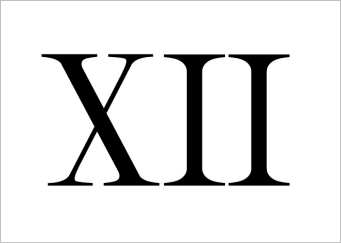 Number twelve in Roman numerals