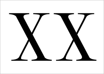 Number twenty in Roman numerals