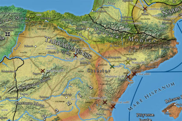 The North-eastern region of Hispania
